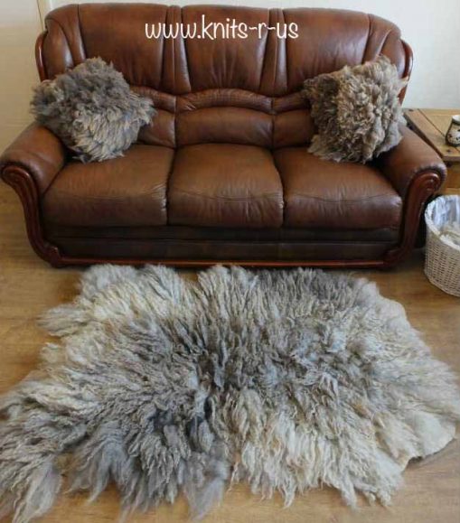 Vegetarian one off fleece rug