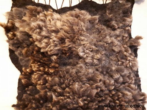 Brown piece of fleece was art