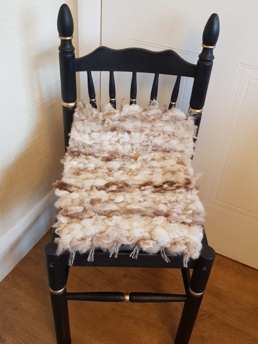 Shetland Sheep Peg Rug Seat Pad