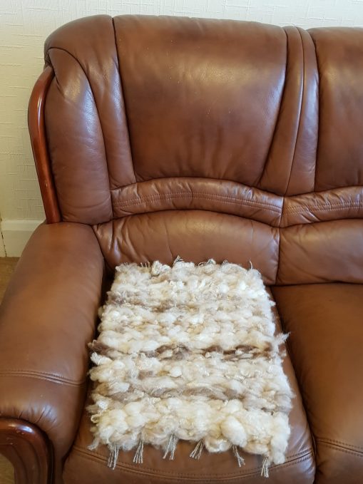 Shetland Fleece Peg Rug Seat Pad