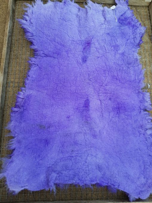 Back Purple Cheviot Sheep Fleece Rug