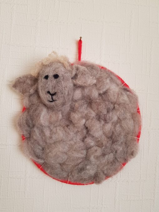 red dreamcatcher ryeland sheep fleece