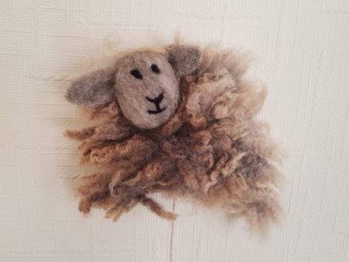 wall art from fawn ryeland sheep fleece