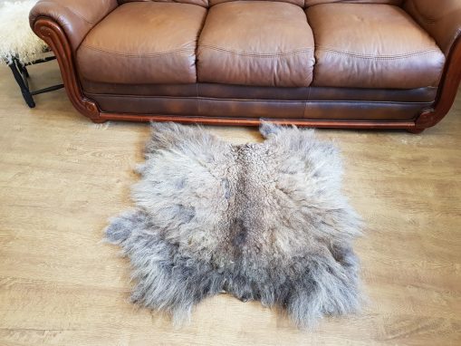 brown shetland sheep fleece rug