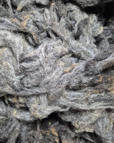 Washed Sheep Fleece Peg Loom Kit – Weave Seat Pad, Cushion or Pet Mat - 18" x 18" - Grey Cheviot / Colour Leicester Fleece