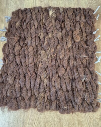 A Dining Chair /Kitchen Stool / Chair Seat Pads /Mats /Dark Brown Rich Alpaca Fleece / Peg Loom Seat Pad/ Kitchen Pads Also made to order
